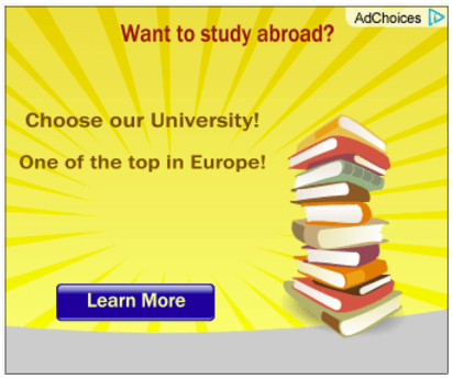 Ten obraz przedstawia reklamę displayową z kuszącą grafiką, która generuje więcej kliknięć.