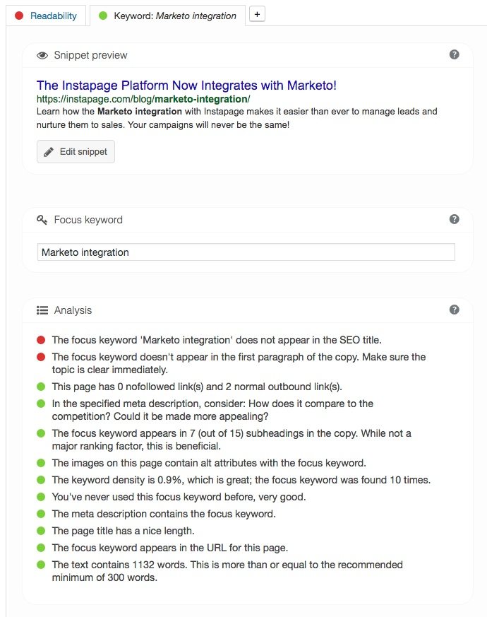 To zdjęcie pokazuje marketerom, jak można przeprowadzić analizę słów kluczowych w tekście reklamy w AdWords.