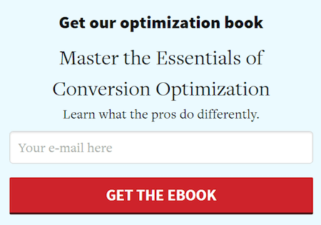 Această imagine arată specialiștilor în marketing cum să proiecteze cel mai bun îndemn la o carte electronică promovată pe o pagină de stoarcere.