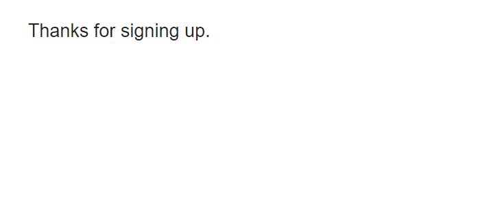 Questa immagine mostra ai professionisti del marketing come non progettare un messaggio di ringraziamento nella canalizzazione di marketing per aumentare il coinvolgimento del pubblico.