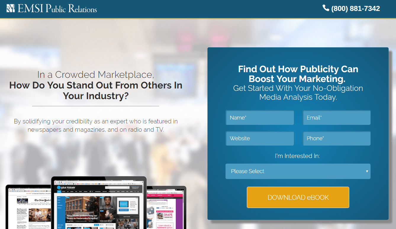 Cette image montre aux spécialistes du marketing qu'une page de destination post-clic parfaite est exempte de liens de navigation et se concentre sur une seule offre.
