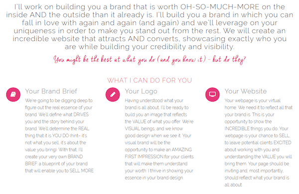 Cette image montre aux spécialistes du marketing comment une page de destination post-clic parfaite n'utilise pas de texte difficile à lire ou d'écriture cursive.
