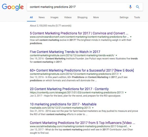 marketing d'influence résultats de recherche Google