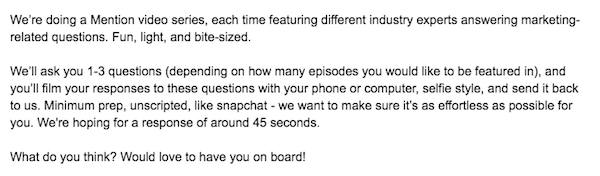 demande de sensibilisation par e-mail marketing d'influence