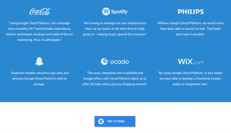 sceau de confiance logo du client Google Cloud