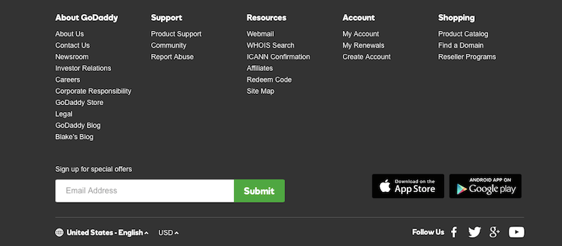 sceau de confiance logo de l'App Store GoDaddy