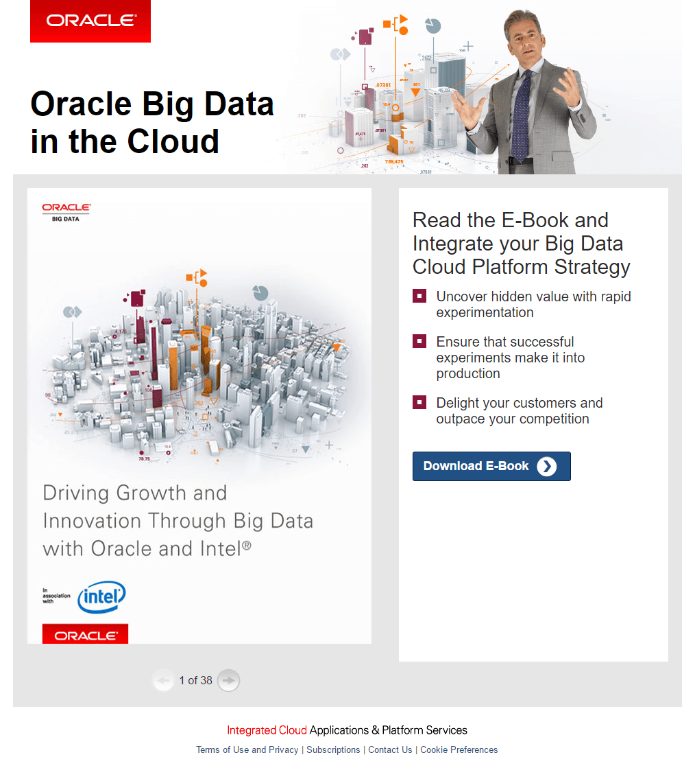 Oracle 點擊後登陸頁面大數據電子書