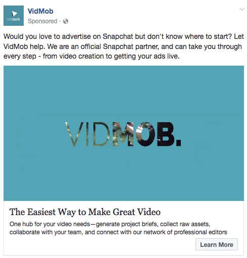 クロスチャネルマーケティングVidMob広告