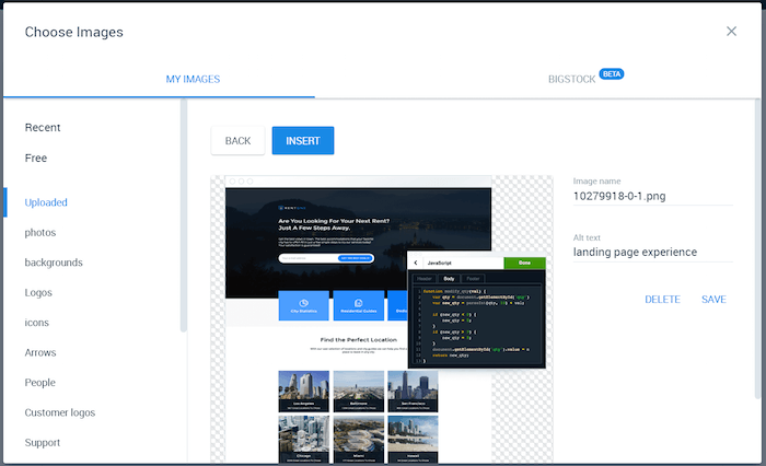 настройки страницы впечатления от целевой страницы после клика