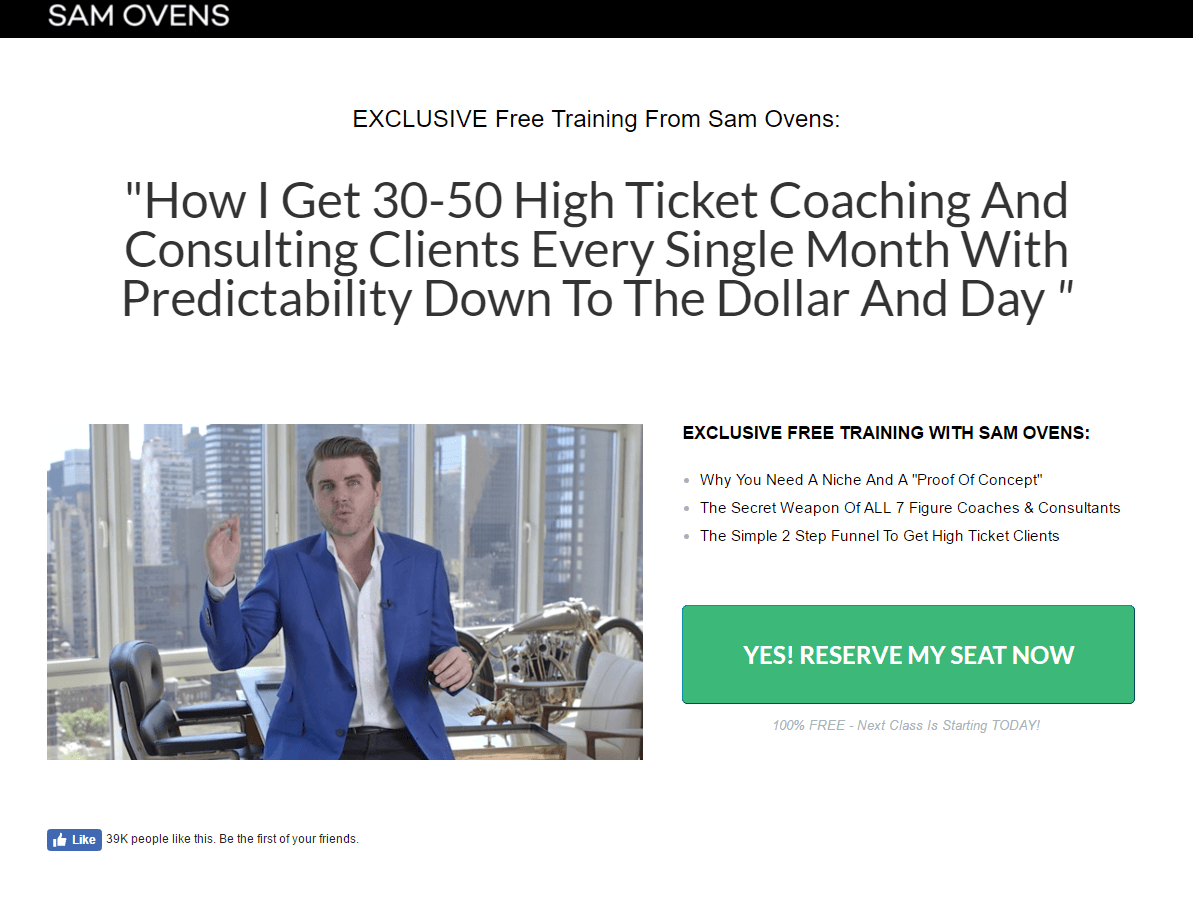 principiile autorității de marketing Sam Ovens