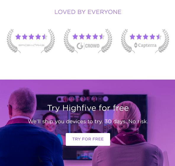 recenzii pentru dovada socială a paginii de destinație după clic