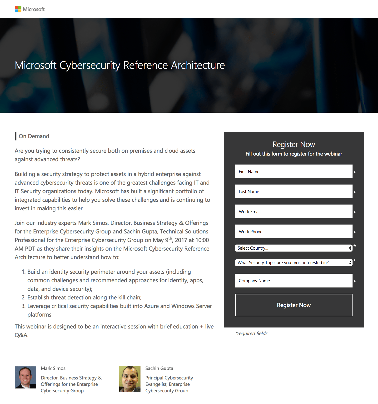 Keamanan siber halaman arahan pasca-klik Microsoft