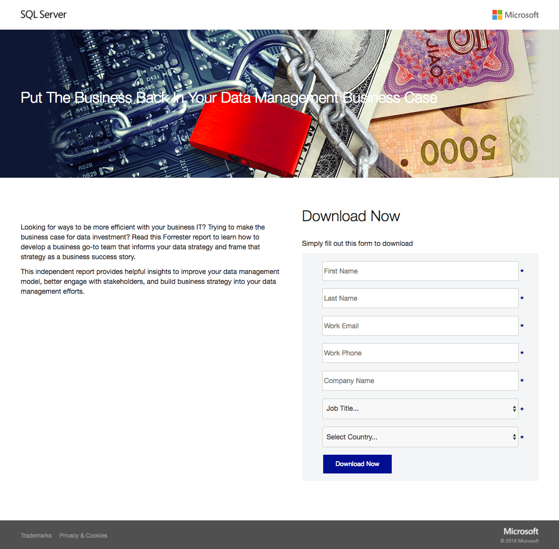 Kasus bisnis halaman arahan pasca-klik Microsoft