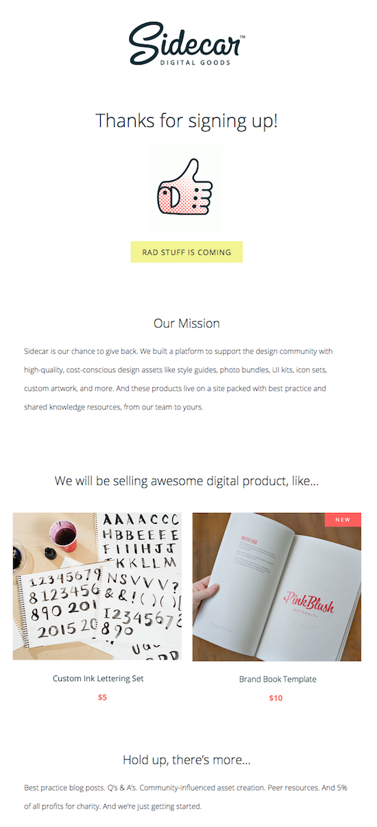 bun venit exemplu de e-mail Sidecar