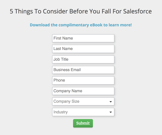 conținut gated zahăr crm
