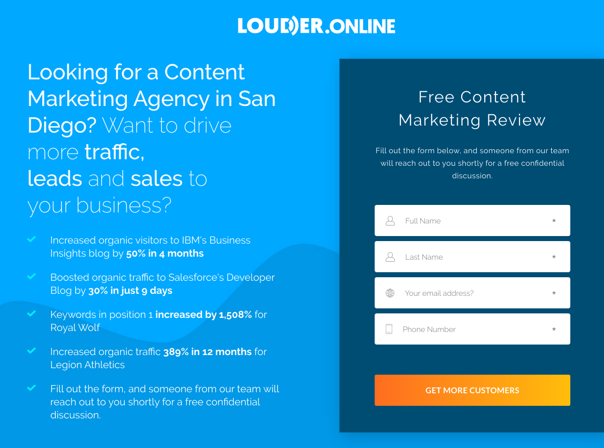 exemple de conținut audit după pagina de destinație după clic