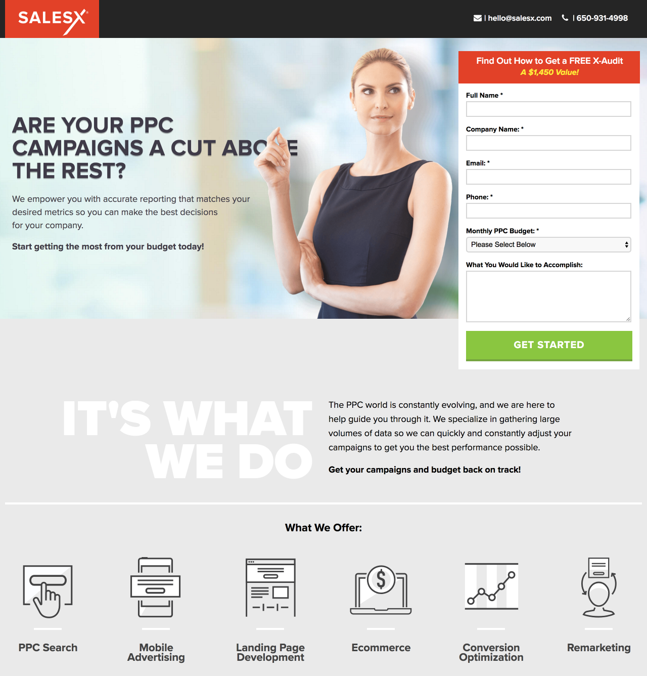 consultare pagină de destinație cu magnet de plumb