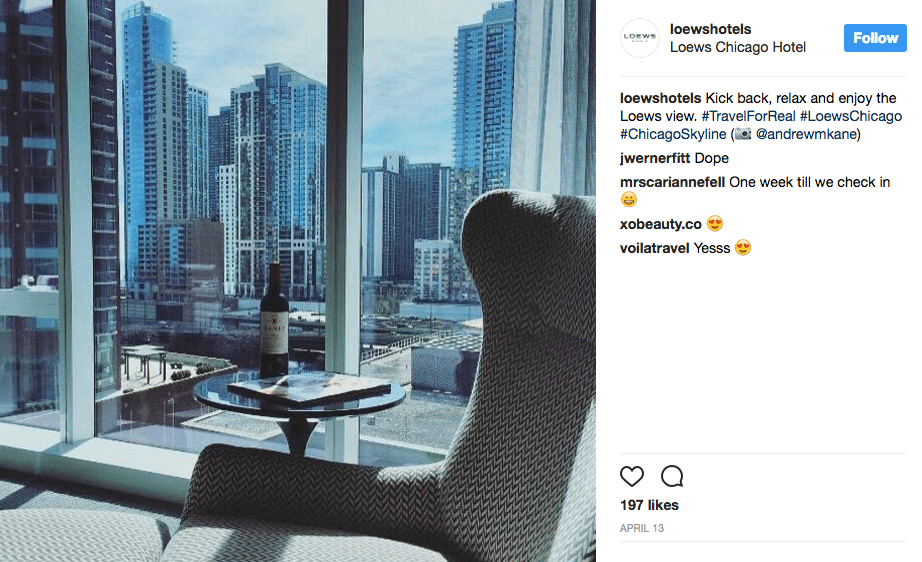 conținut generat de utilizatori Loews Hotel