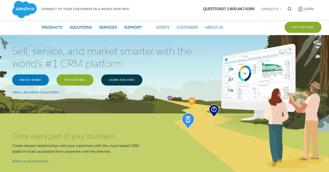 pagina principală a magnetului Salesforce