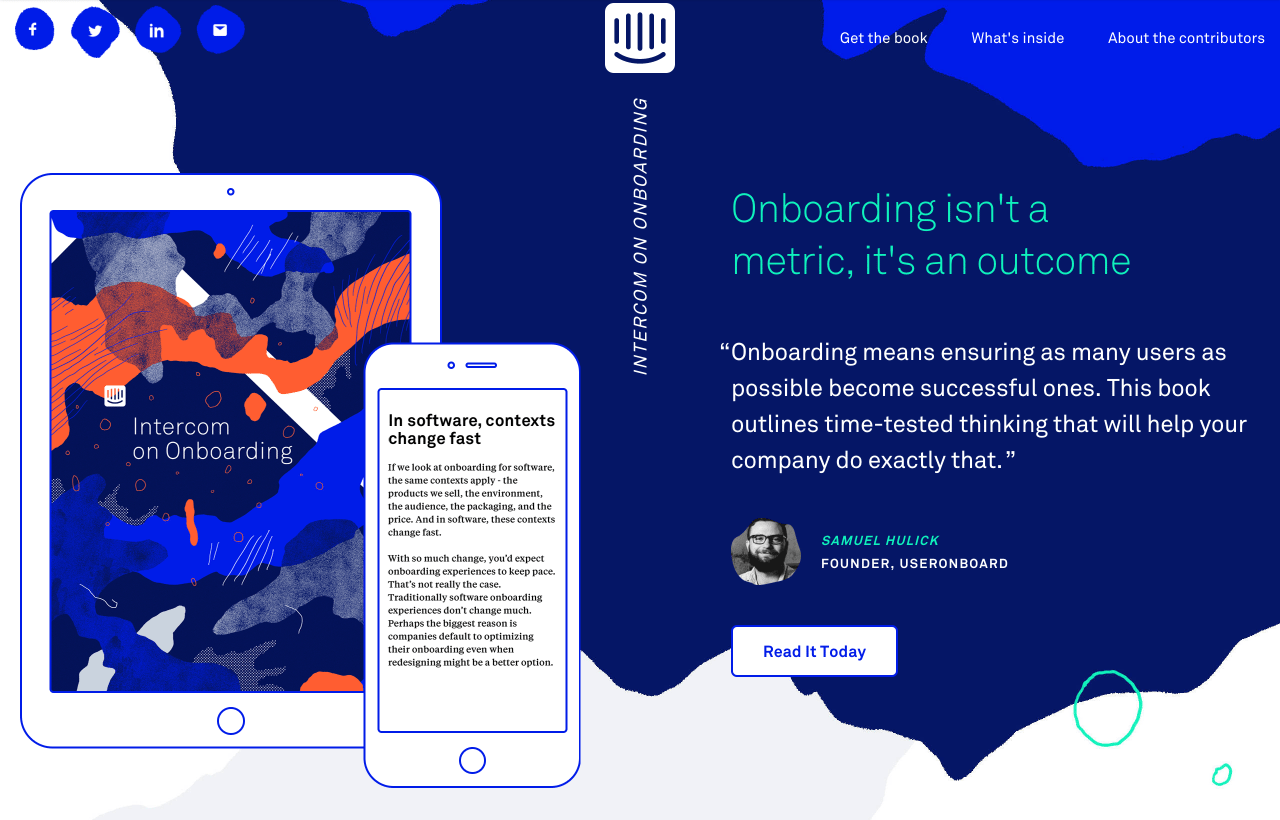 Intégration de l'ebook sur la page de destination post-clic de l'interphone