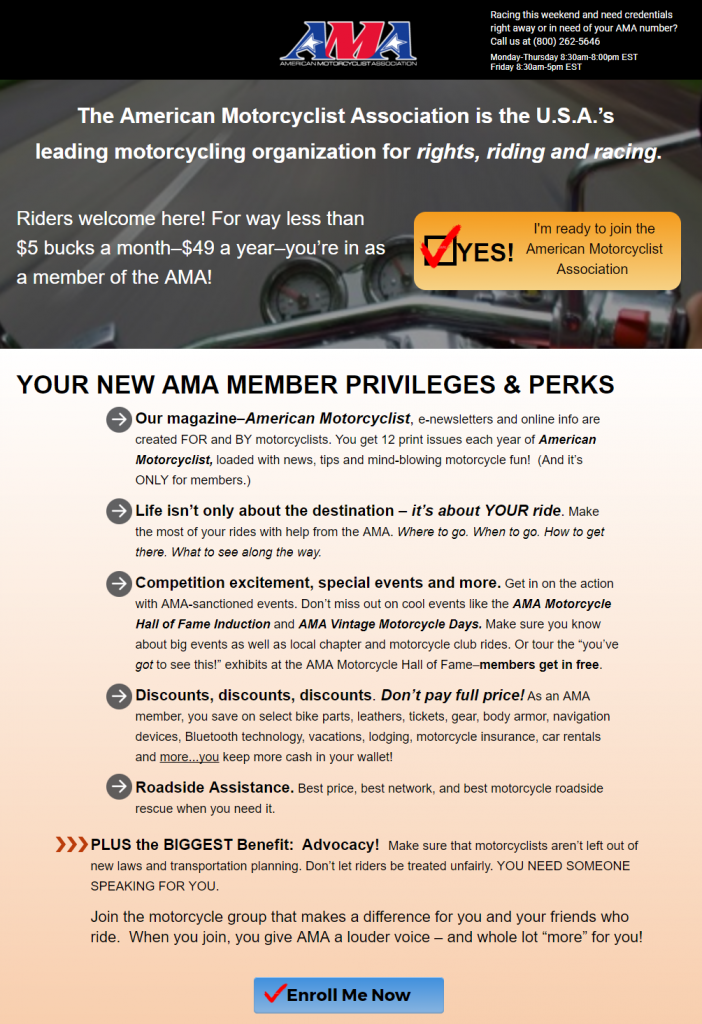 銷售點擊後登陸頁面 AMA