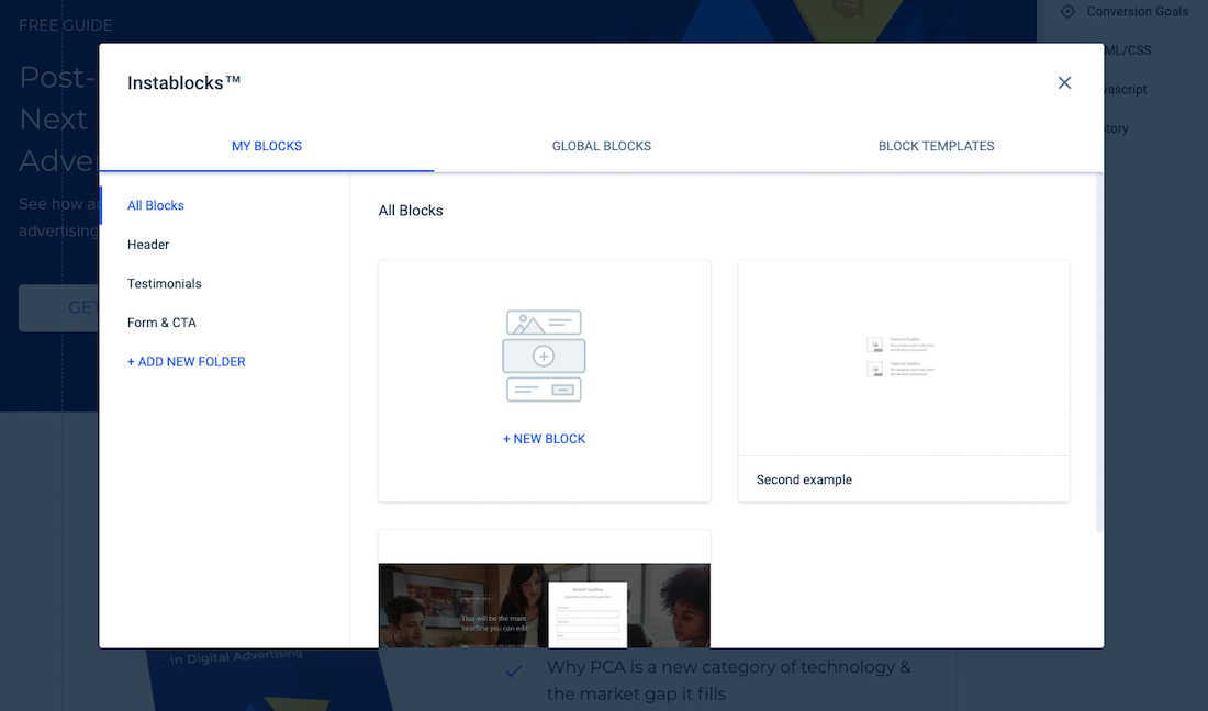 14 天試用 Instablocks 插入