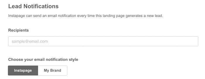 14 天試用 Instapage 電子郵件通知