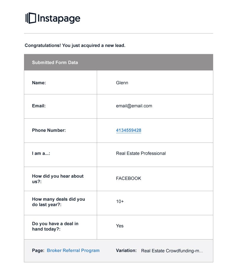 ejemplo principal de revisión de instapage