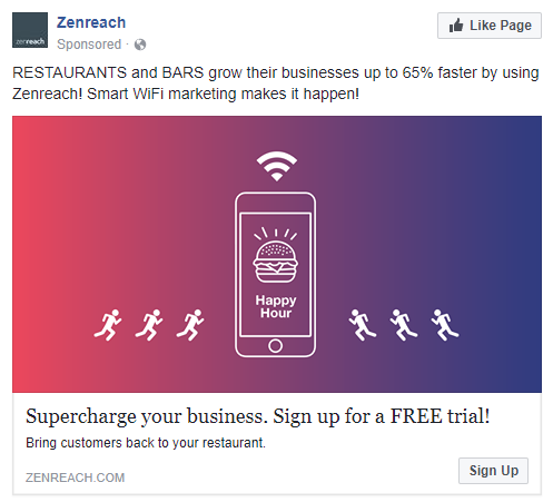 أفضل إعلانات الفيسبوك Zenreach