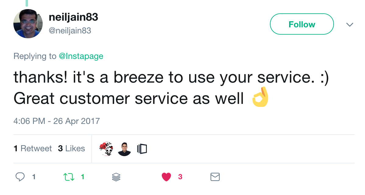 客戶讚賞 Instapage 客戶支持