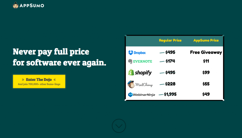 廣告優化 appsumo 點擊後登陸頁面