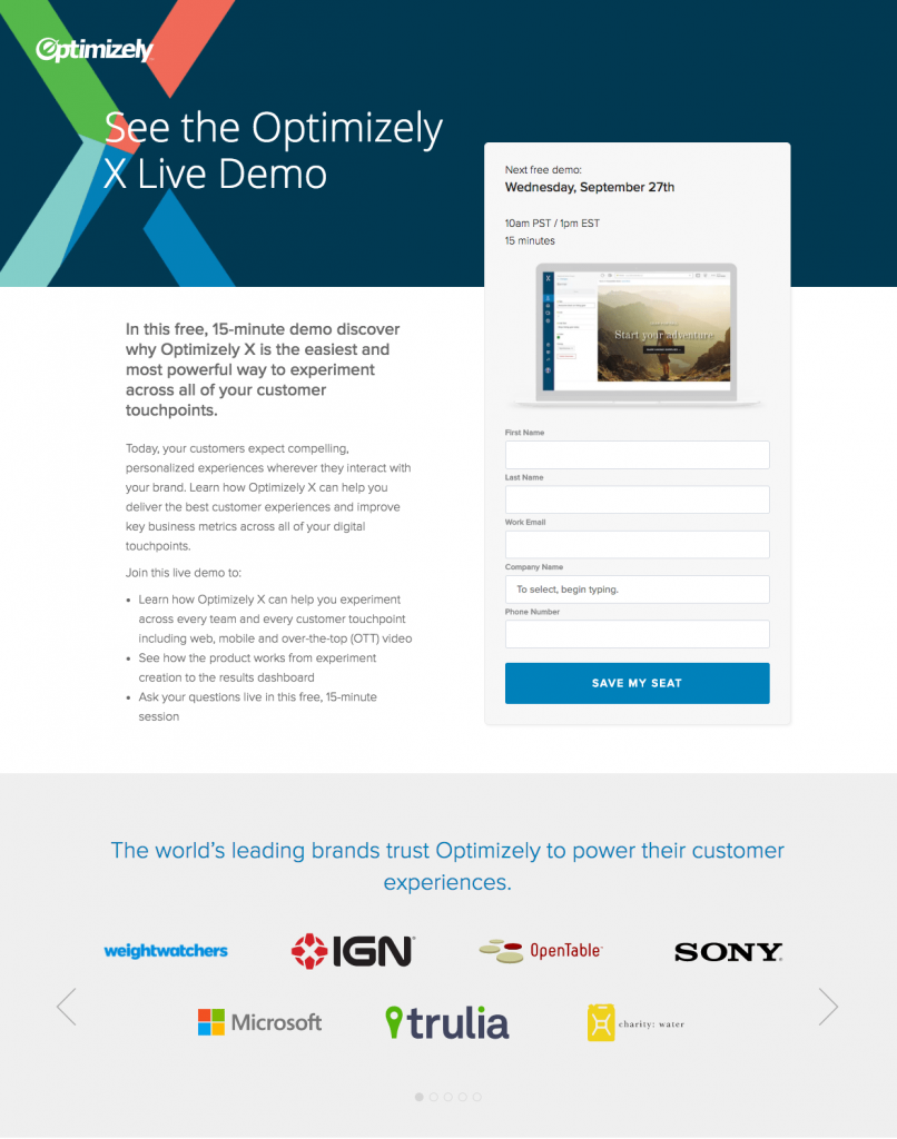 лучшие примеры целевой страницы после клика оптимизировать