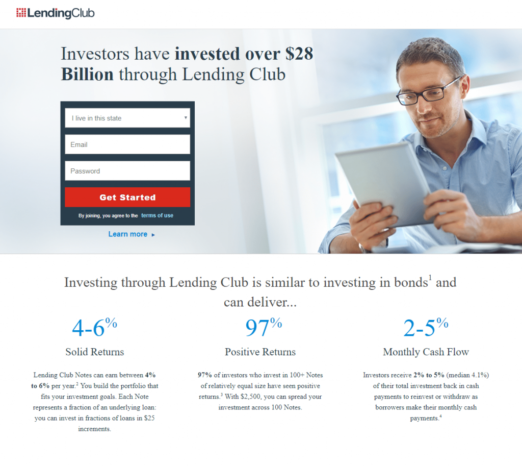 Лучшая целевая страница после клика Примеры LendingClub
