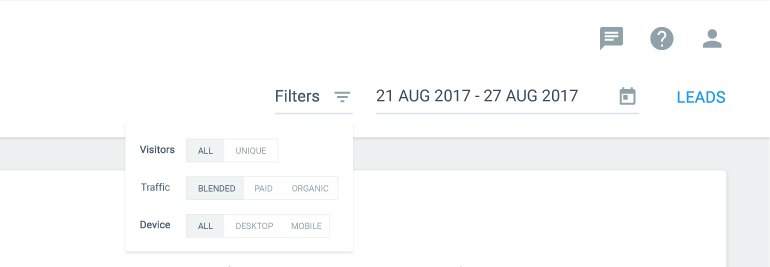 點擊後著陸頁產品歸因過濾器