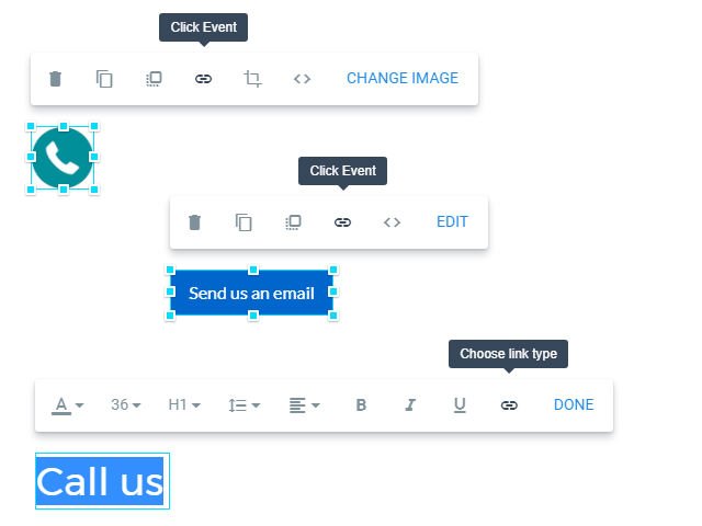 點擊後登陸頁面產品點擊呼叫
