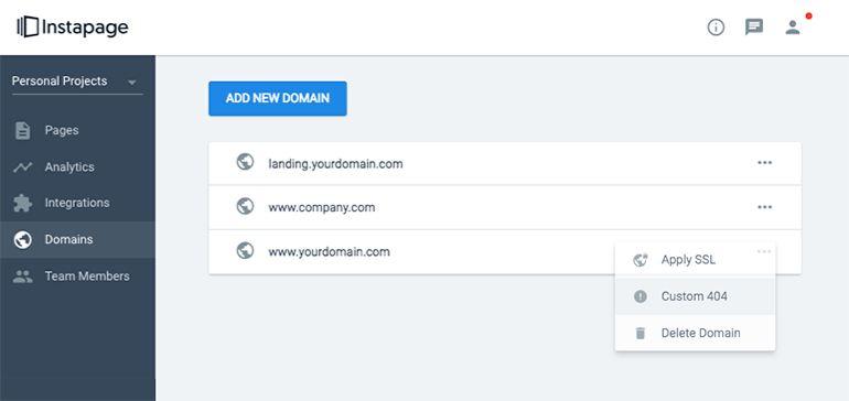 點擊後登陸頁面產品自定義404