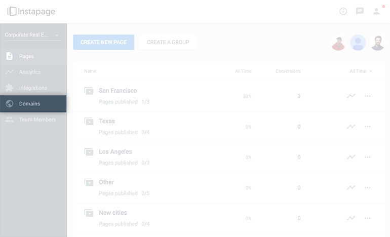 點擊後登陸頁面產品域選擇