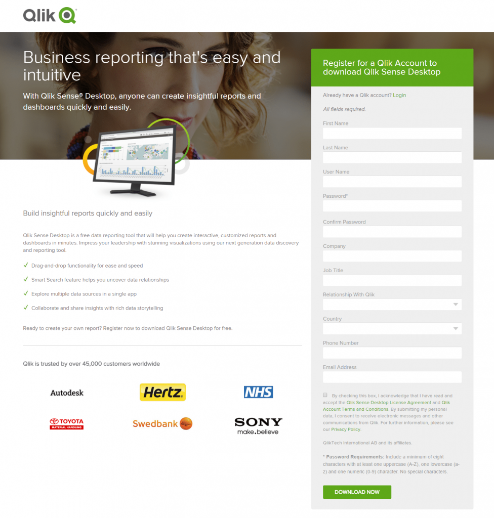 登陸頁面-想法-多步表單-BAD-Qlik