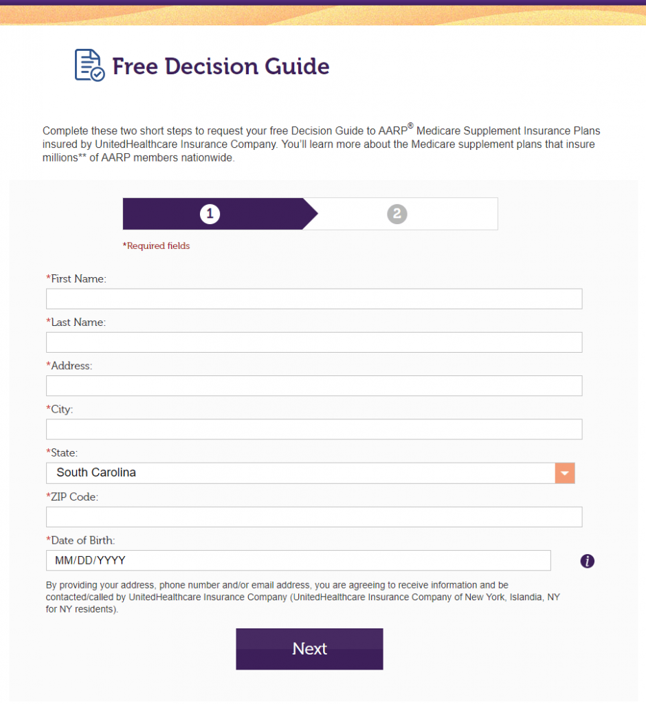 登陸頁面-想法-多步表單-AARP