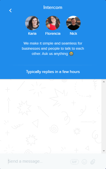 實時聊天點擊後登陸頁面 Intercom 3