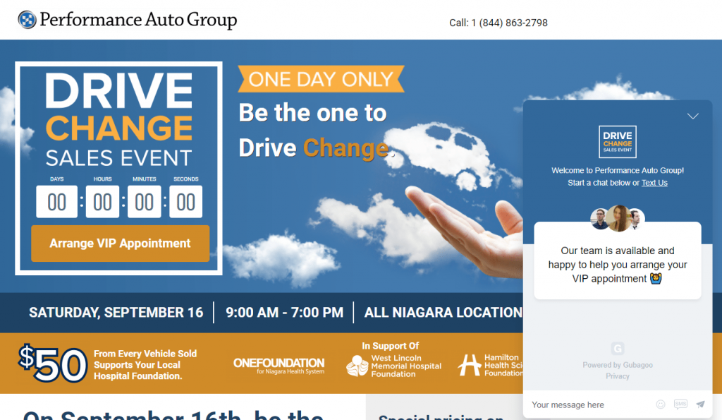 實時聊天點擊後登錄頁面 Performance Auto Group