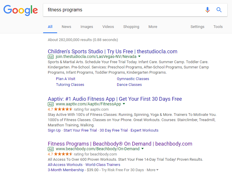 publicité de recherche de technologie de pile d'annonces