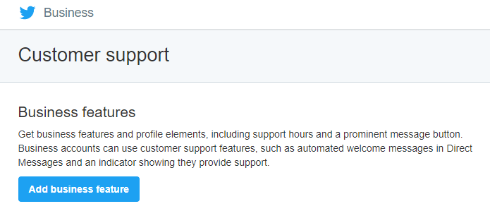 TwitterDMボタンのカスタマーサポート