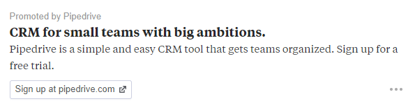 Quora 廣告 Pipedrive