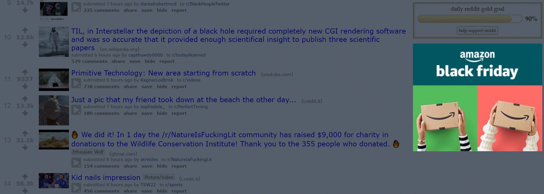 광고 사양 Reddit 배너