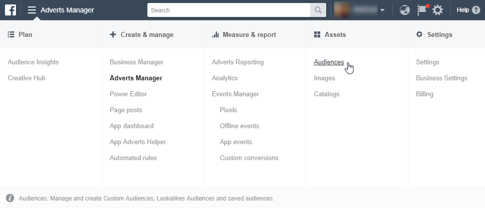 페이스북 리타게팅 광고 비즈니스 매니저