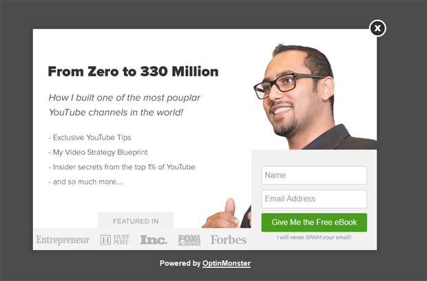 페이스북 리타겟팅 스퀴즈 페이지