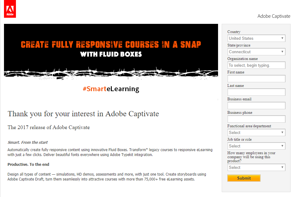 Livre blanc Adobe sur les pages de destination post-clic