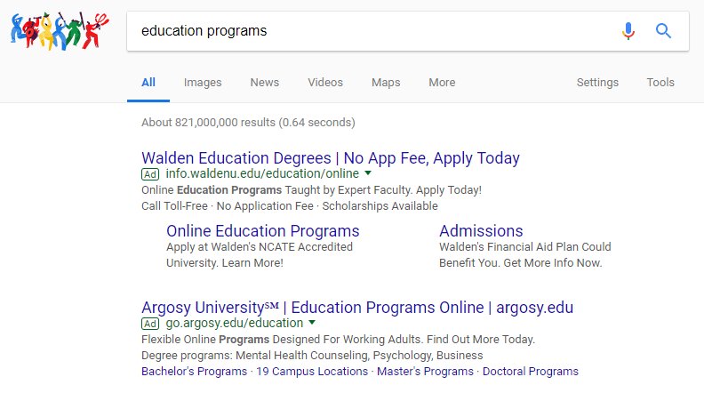 애드워즈 인구통계학적 타겟팅 연령