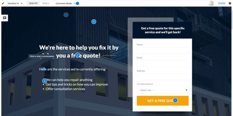 Conversa de colaboração da equipe Instablocks